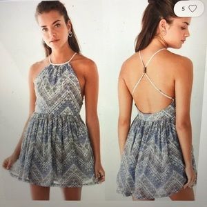 Ecote Boho Backless Halter Dress